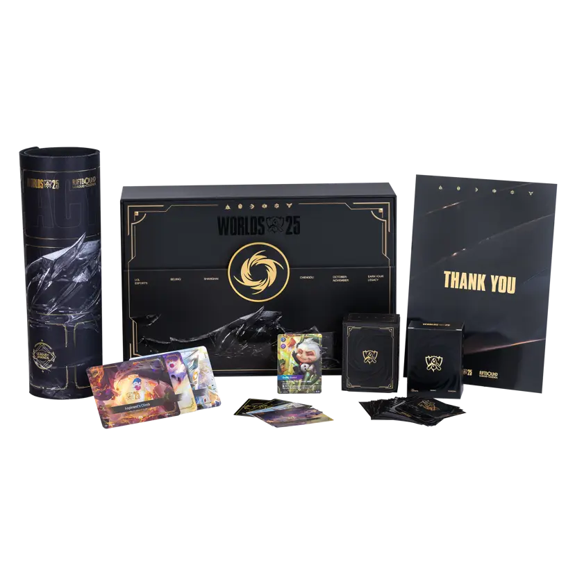 Riftbound League of Legends TCG – Worlds 2025 Celebration Bundle Inhalt