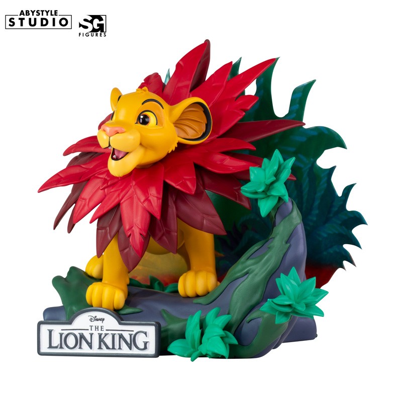 Disney Simba Figur – Nahaufnahme Frontansicht mit Blättermähne