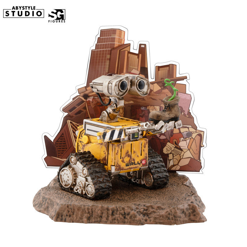 Disney Pixar WALL·E Snapshot Gallery Figur – Frontansicht mit Pflanze im Schuh
