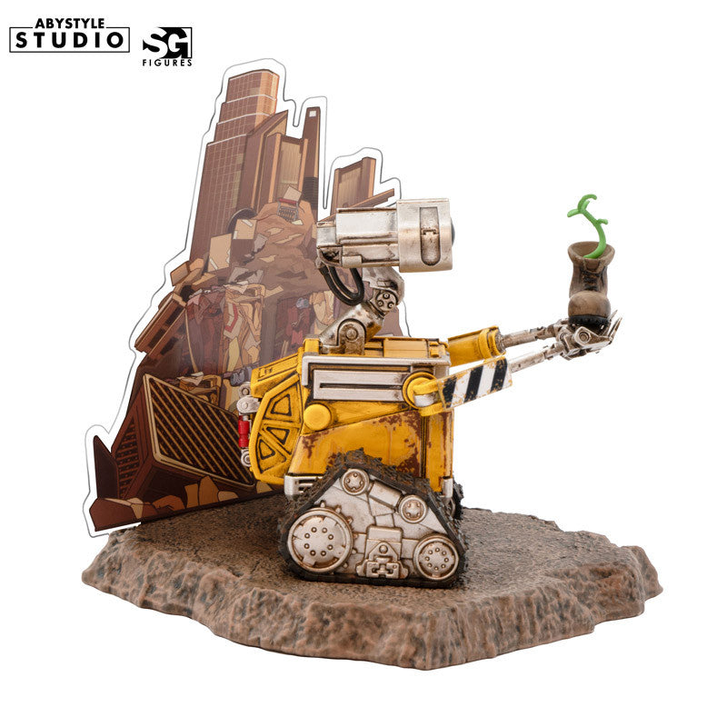 Disney Pixar WALL·E Snapshot Gallery Figur – Dreiviertelansicht mit Pflanze