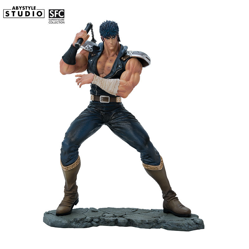 Fist of the North Star Kenshiro Figur – Frontansicht dynamische Kampfpose mit Nunchaku