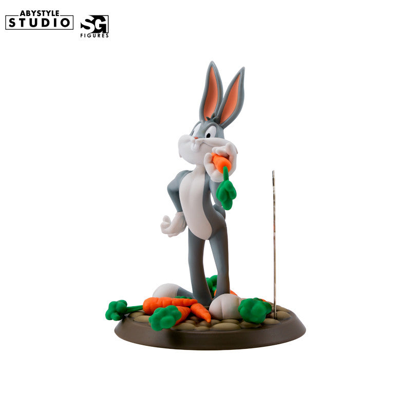 Bugs Bunny Figur – Seitenansicht links mit Karotte und Karotten-Sack-Base