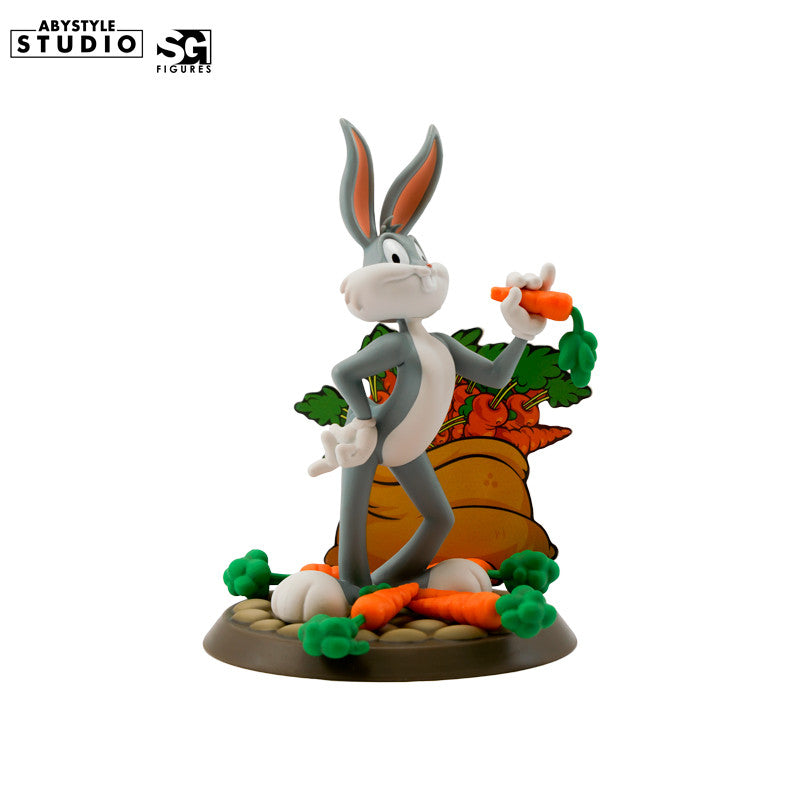 Bugs Bunny Figur – Nahaufnahme Oberkörper mit Karotte und schelmischem Lächeln