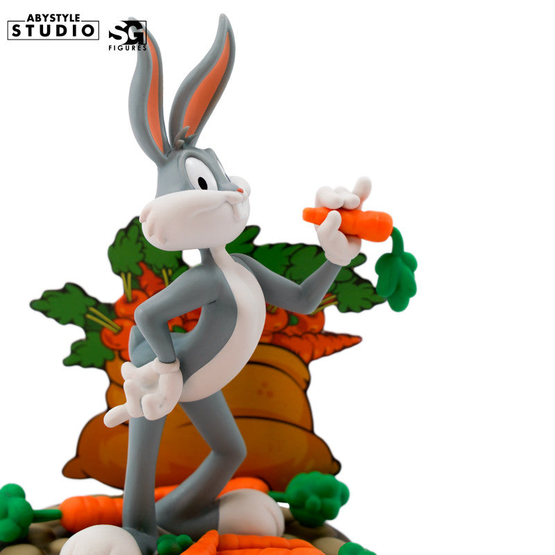 Bugs Bunny Figur – Rückansicht mit Karotten-Sack-Base und Karotten-Details