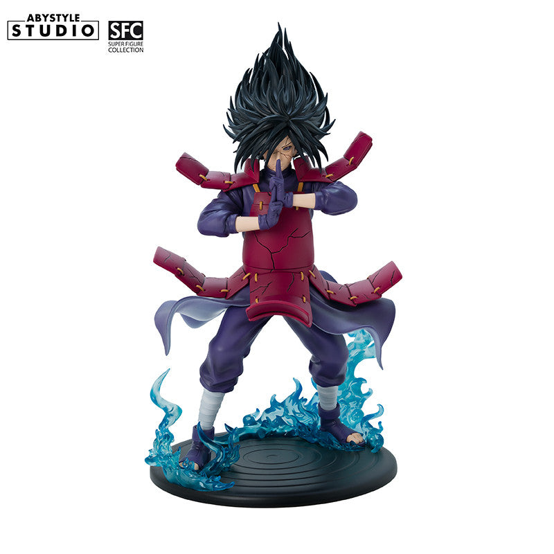 Naruto Shippuden Madara Uchiha Figur – Frontansicht mit Chakra-Aura und Handzeichen