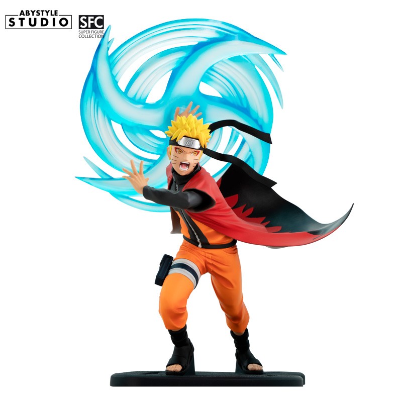 Naruto Uzumaki Rasengan Figur – Rückansicht mit Rasenshuriken und wehenden Umhang-Details
