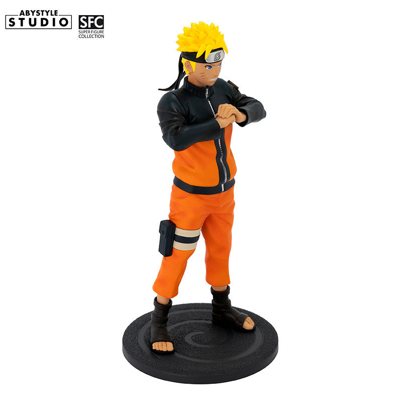 Naruto Shippuden Naruto Uzumaki Figur – Rückansicht mit Konoha-Base