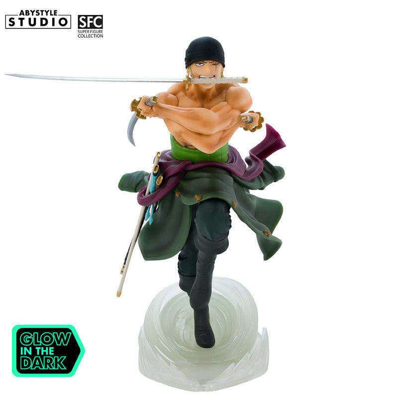 One Piece Roronoa Zoro Glow in the Dark Figur – Drei-Schwerter-Stil Kampfpose