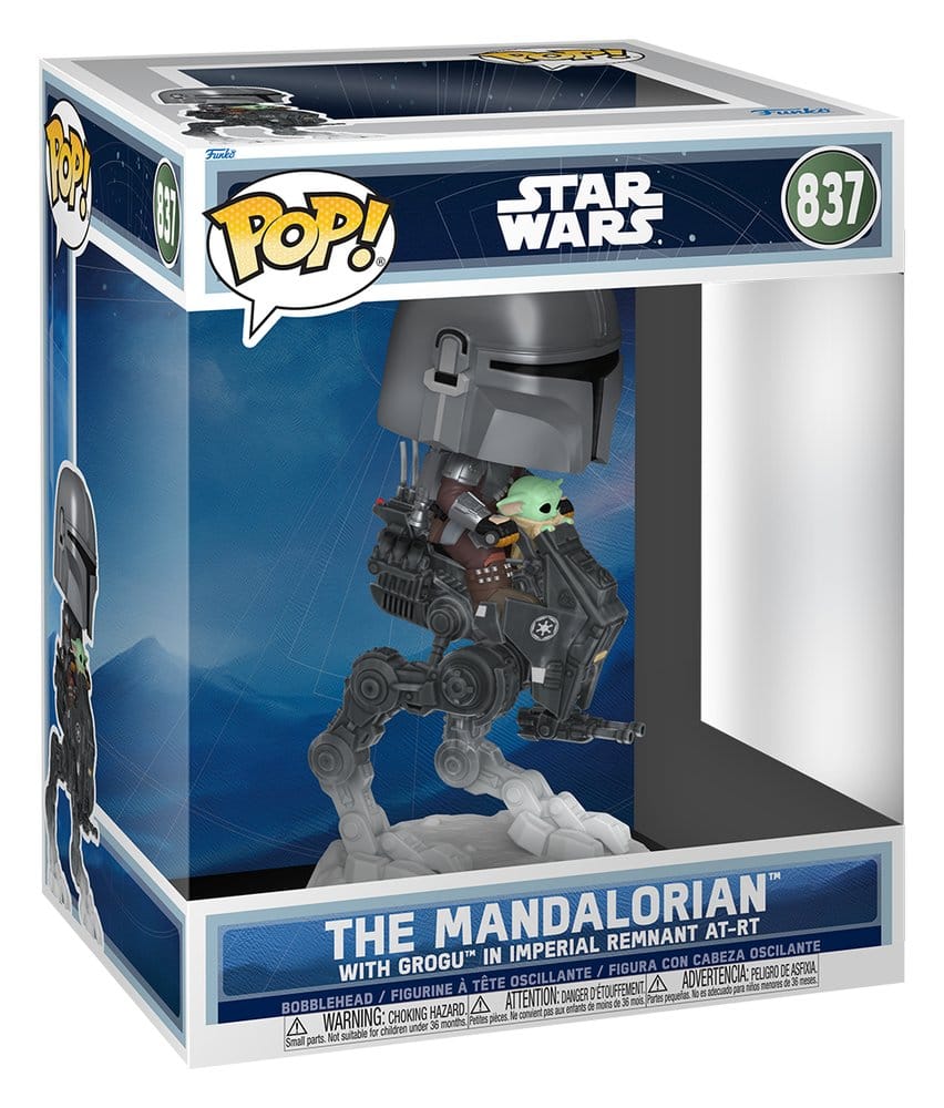 Funko POP! Rides Deluxe The Mandalorian with Grogu AT-RT - Figur