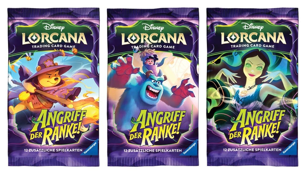 Disney Lorcana Angriff der Ranke – Booster Packs (Winnie, Sulley, Schneewittchen)